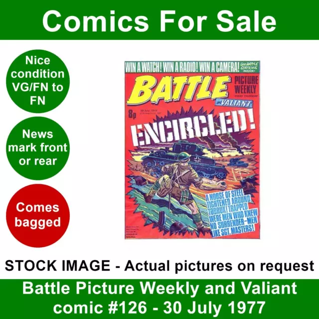 Battle Picture Weekly and Valiant comic #126 - 30 July 1977 - Nice VG/FN