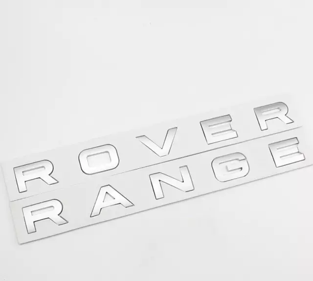 LOGO RANGE ROVER MATTE SILVER 3D  EMBLÈME stickers autocollant auto