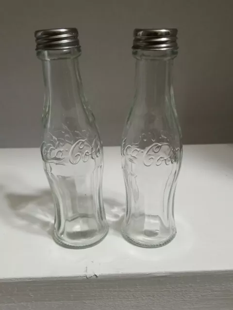 Coca-Cola Miniature Bottle Salt & Pepper Shakers  5.5”