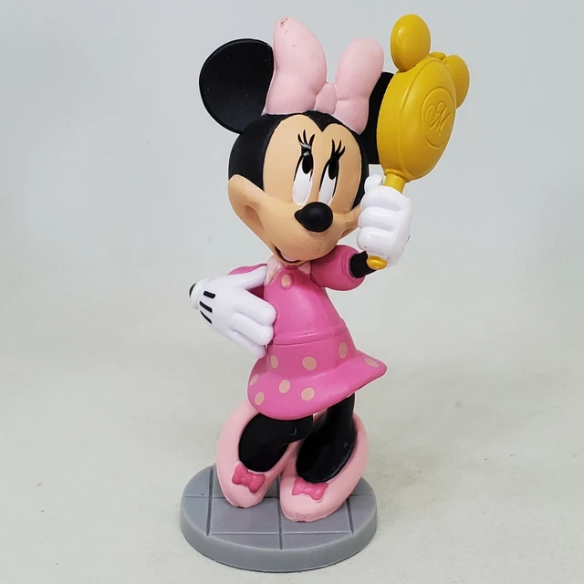 Minnie Mouse Holding Hand Mirror PVC Figure Disney Store LTD Ears Cake Topper