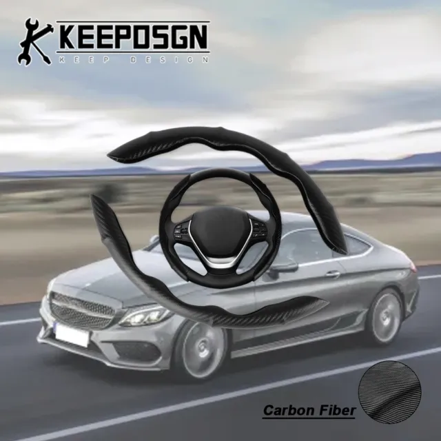PU Kohlefaser Mikrofaser Leder Auto Lenkradbezug für Mercedes Benz S-Class  W222
