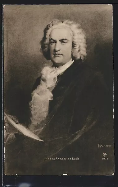 Portrait von Johann Sebastian Bach, Komponist, Ansichtskarte