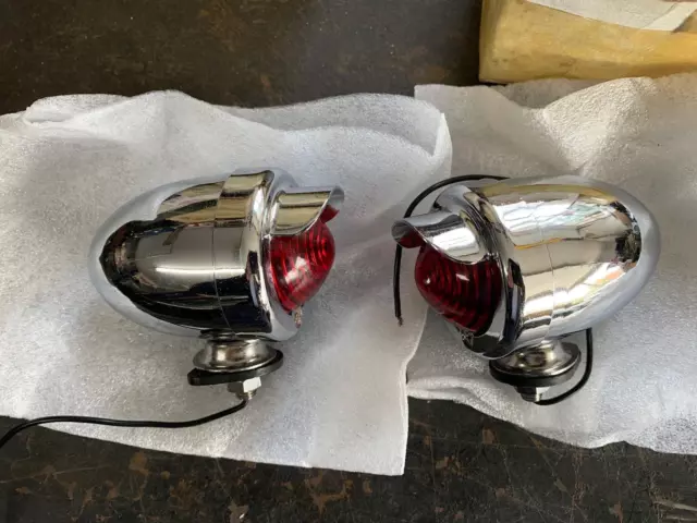 Lowrider Bicycle taillights accessory Schwinn beehive chrome fender reflector