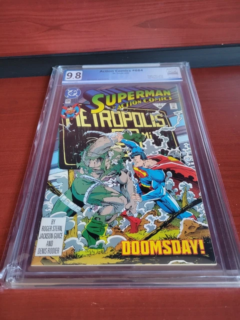 Superman Action Comics #684 1992 Doomsday D.C. Comics PGX 9.8 GRADED NOT CGC