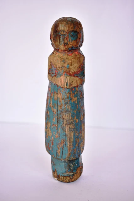 Ancien en Bois Primitive Poupée Main Crafted Art Statue Figurine Indien Ar " 59