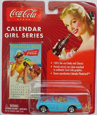 1954 CORVETTE CONVERTIBLE  Coca-Cola Calendar Girl Series by Johnny Lightning