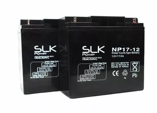 12v 17ah x 2 Mobility Scooter Batteries for Pride GoGo Elite Traveller Plus