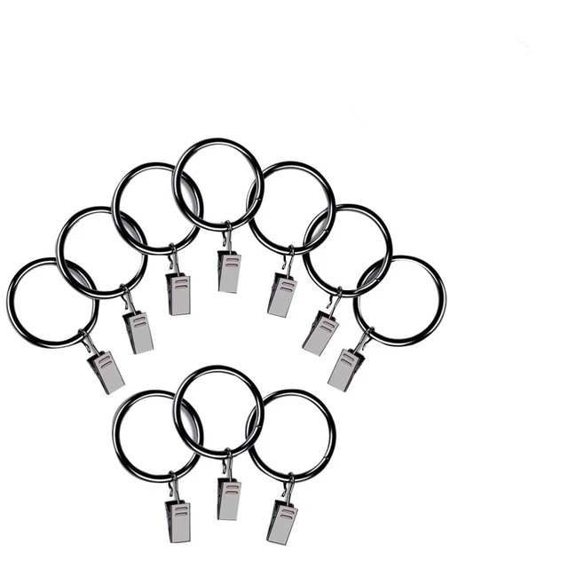 20pcs Vintage Rustproof Drapery with Hook Curtain Clip (Dark Coffee)