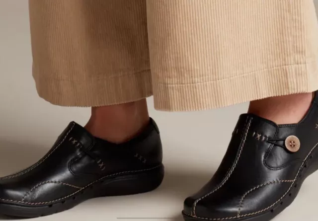 Clarks un linda black hot sale