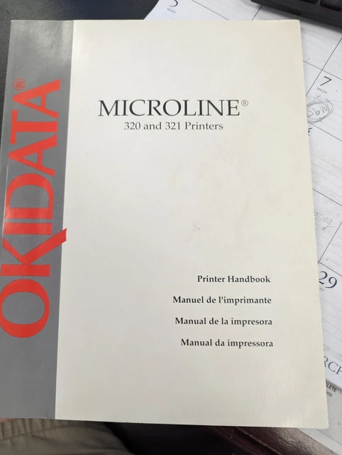 Okidata Microline 320 & 321 Printer Handbook User Guide Manual  In English New