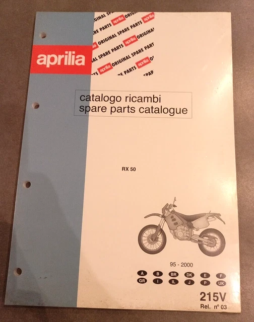 Catalogo Ricambi Aprilia  Rx 50 '95-'00 Cod  215V Rif N° 03 Ultimo Pezzo