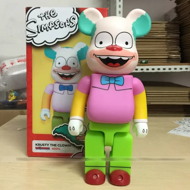 The Simpsons Krusty Medicom 400% Bearbrick The Clown Corkbars Figure Toys 28Cm