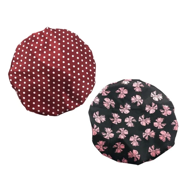 2 un. gorras de ducha impresas salón para damas impresión de doble cara