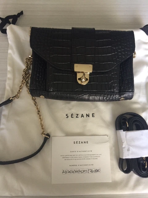 SEZANE SAC MINI Tiger Croco Noir EUR 239,00 PicClick FR