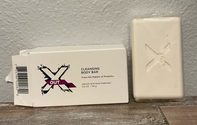 X Out Proactiv Cleansing Body Bar Salicylic Acid Acne Treatment 5oz OPEN BOX