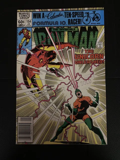 Iron Man #154 *NEWSSTAND* Marvel Comics 1981 FN- John Romita Jr & Bob Layton Art