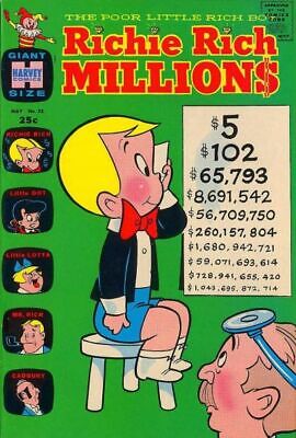 RICHIE RICH MILLIONS #35 F, Giant, Harvey Comics 1969 Stock Image
