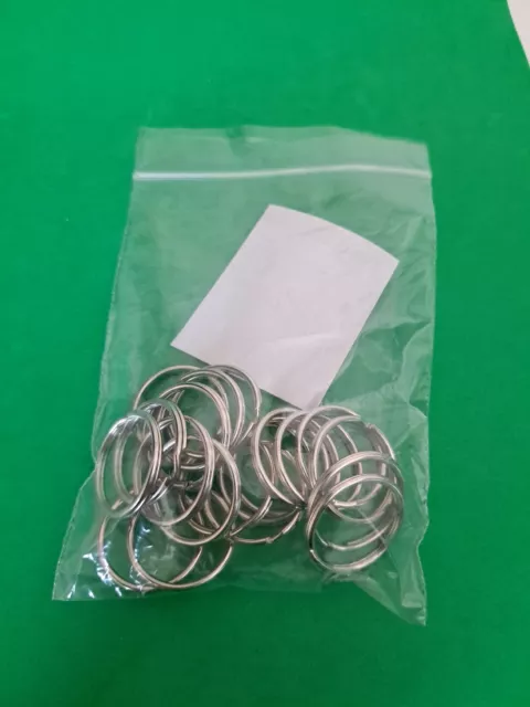 Keyring Split Rings 25mm - Bag of 20 Metal Nickel Hoop Loop Key Holder 2