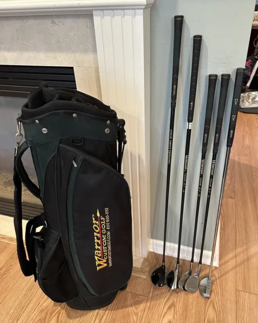 Warrior Custom Golf 9 Wood, 5 Hybrid, SW, LW, Putter, & Carry Stand Golf Bag!