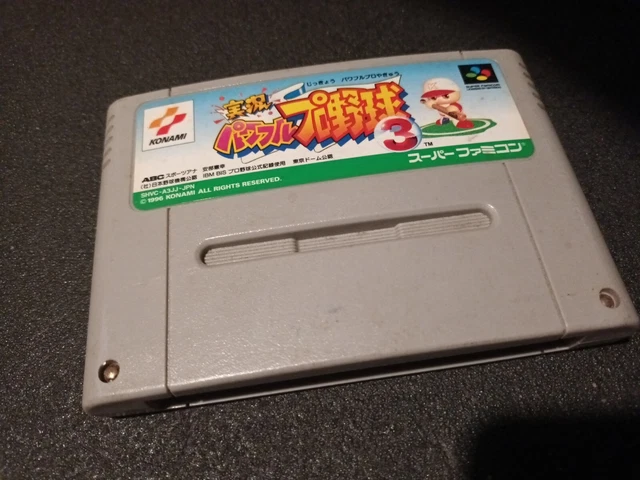 Super famicom nintendo snes jap j Jikkyou Powerful Pro Yakyuu 3 pro baseball