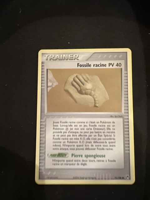Fossile Racine Pv 40 Commune - Pokemon 92/100 Ex Tempete De Sable Fr