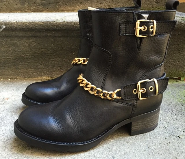 Destockage : Bottines Boots Marque Impact Cuir Noir @ T 39 @ Neuf 139€ @ N383