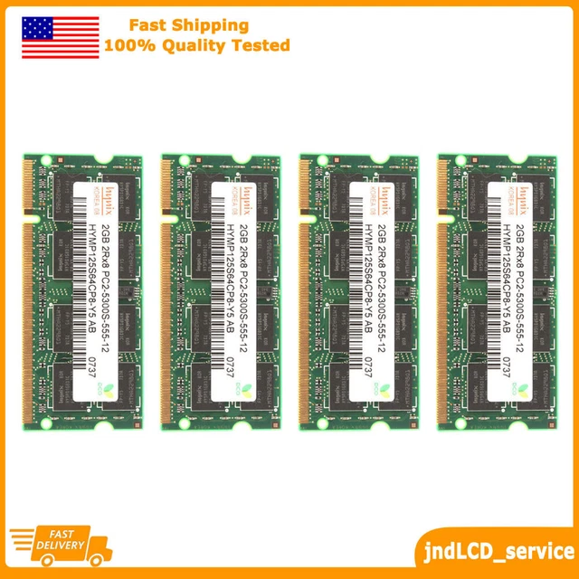 1/2/4pcs Hynix 2GB RAM Laptop Memory PC2-5300 DDR2 667Mhz 200pin Non-ECC SODIMM