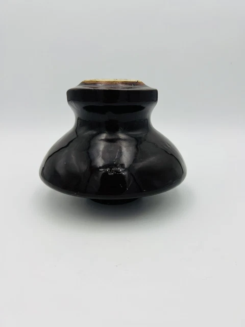 6” X 4.5” Vintage Brown LOCKE Porcelain/Ceramic High Voltage Power Insulator. 6