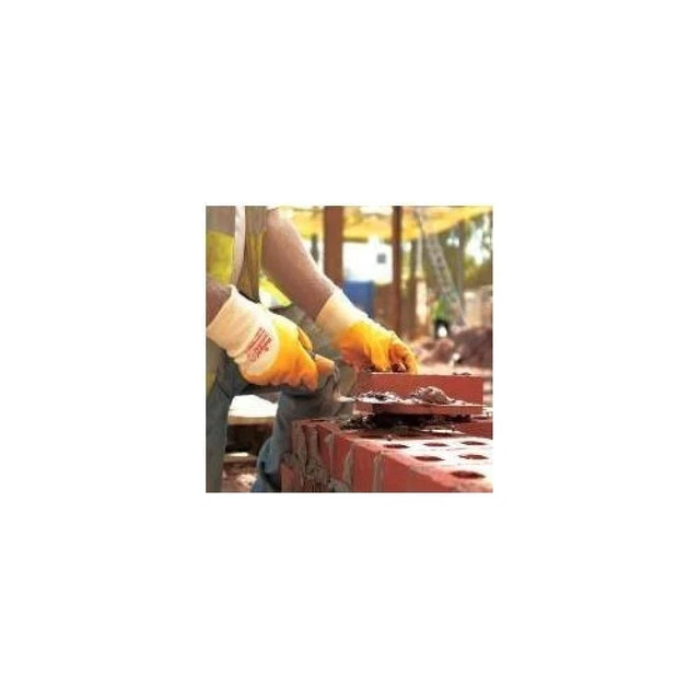(TG. 7) Ansell Nitrotough N230Y Guanto Oleorepellente, Protezione Meccanica, Gia