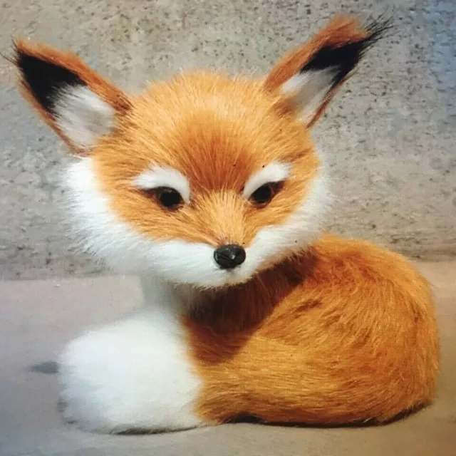 Lifelike Home Decor Miniature Mini Sleeping Fox Toys Animal Playful Reaching
