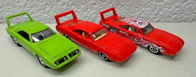 Hot Wheels lot of 3 - 2 69 Daytona & 1 70 Superbird loose