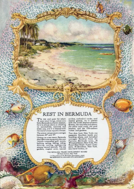 Travel POSTER.Home wall.Rest in Bermuda.Ocean room Decor art 1775