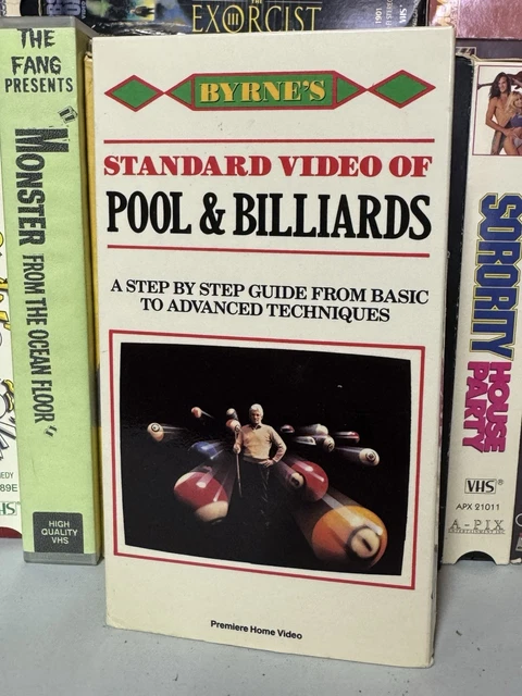 BYRNES STANDARD VIDEO of Pool & Billiards VHS Basics to Advanced ...