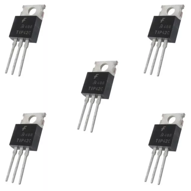 5 x TIP42C PNP Power Darlington Transistor Linear Amplifier Switching TO-220