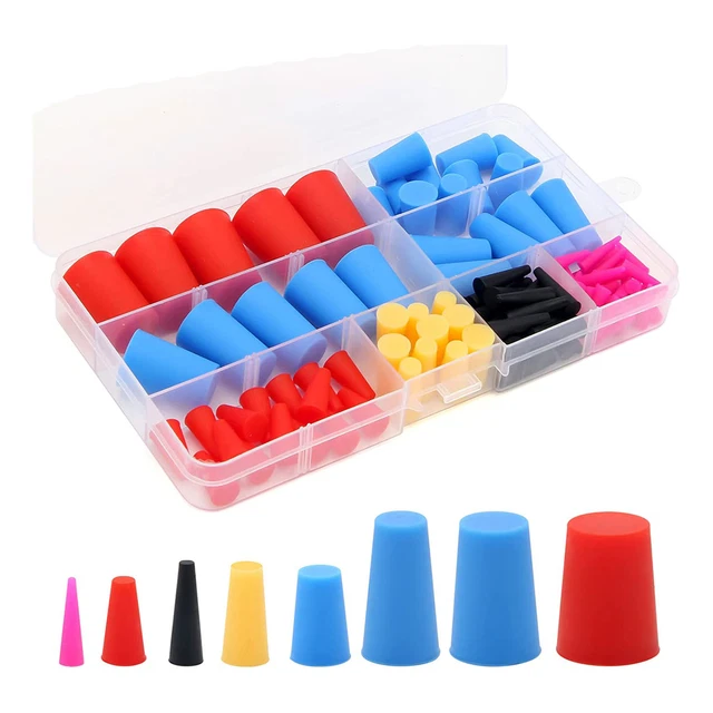110 PEZZI Tappi Conici In Gomma Siliconica, Resistenti Alte Temperature J9C3