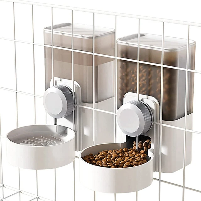 Alimentatore automatico per animali domestici da appendere e distributore d'acqua alimentatore a gravità cibo secco D O8C6