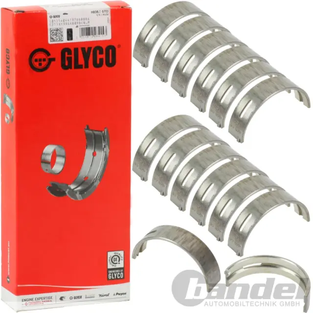 GLYCO HAUPTLAGERSATZ KURBELWELLENLAGER für VW PORSCHE 2.8-3.2 V6 VR6 R32 R30