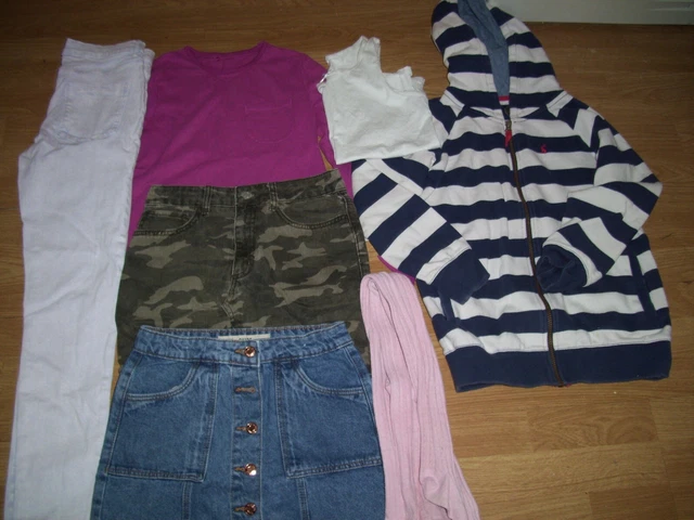 Girl's bundle winter clothing.Age 11-12 years.Jeans,skirts,hoodie.Free Postage!