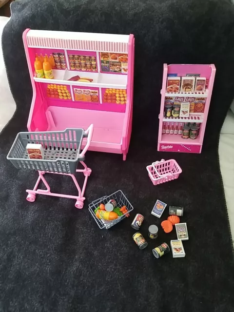 FULL SET: Barbie Mattel Supermarket 1991 VTG Playset Grocery Store #7296 & #7573