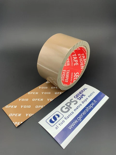 Nastro Adesivo Per Pacchi Con Scritta Sigillo Di Garanzia - 6 Rotoli Marrone 50mm X 66mt