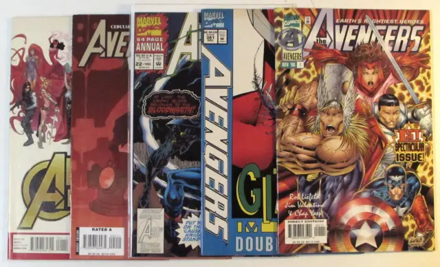 Avengers Lot 5 #381b,Annual 22,2nd 1,Now 1,Fairy Tales 2 Marvel 1996 Comics