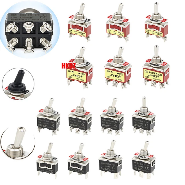 HEAVY DUTY TOGGLE Switch On-Off -2/3 Positio SPST 15A 250VAC Car Dash