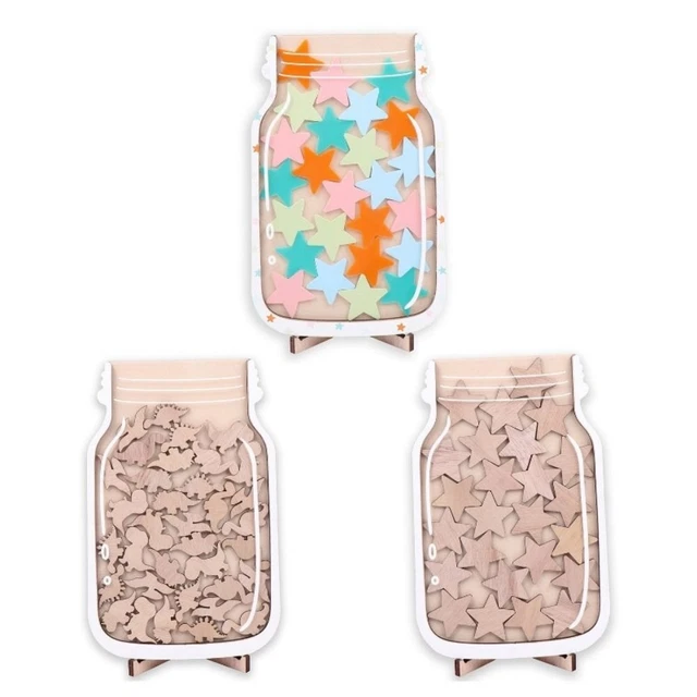 WOODEN KIDS STAR Reward Jars Cartoon Classroom Reward Jar With Tokens ...