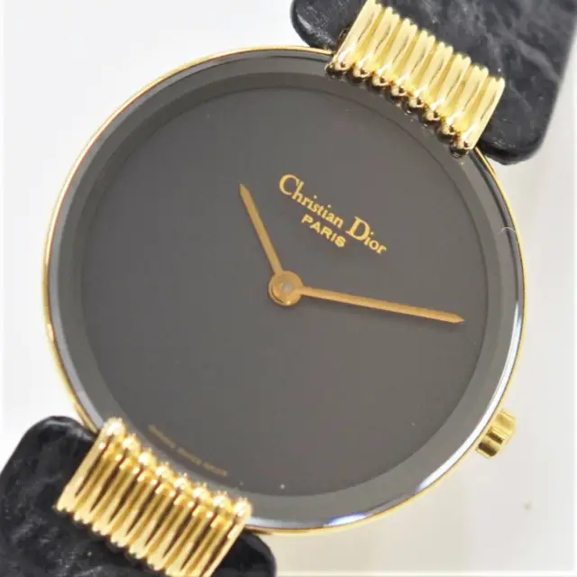 Christian Dior Bagheera Black Moon D46 153-5 Ladies Wristwatch Watch From Japan