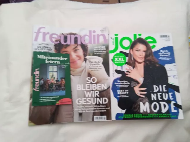 Zeitschrift 2 Hefte Jolie und Freundin NEU ungelesen