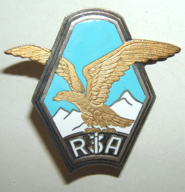 Insigne Militaire Original Skieur Élite 1945 Drago Béranger - Chasseurs Alpins