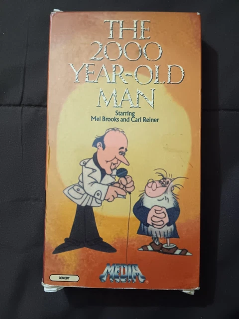 THE 2000 YEAR OLD Man VHS 1984 Media Entertainment Mel Brooks Carl the-2000-year-old-man-vhs-1984-media-entertainment-mel-brooks-carl