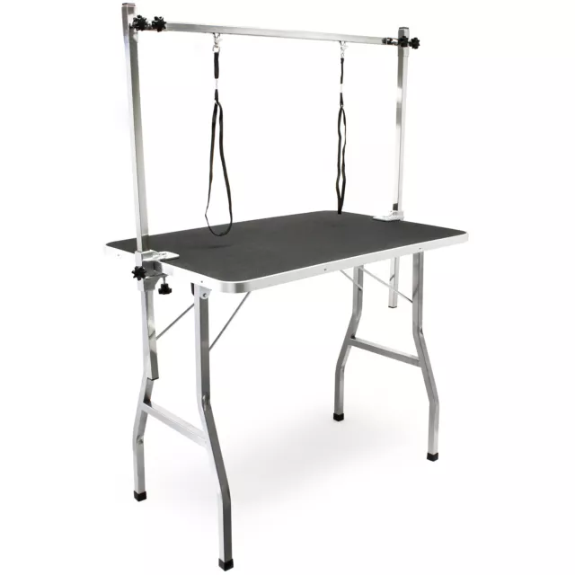 Table de toilettage Réglable 2 sangles Table de soins Chien Chat Grooming Table