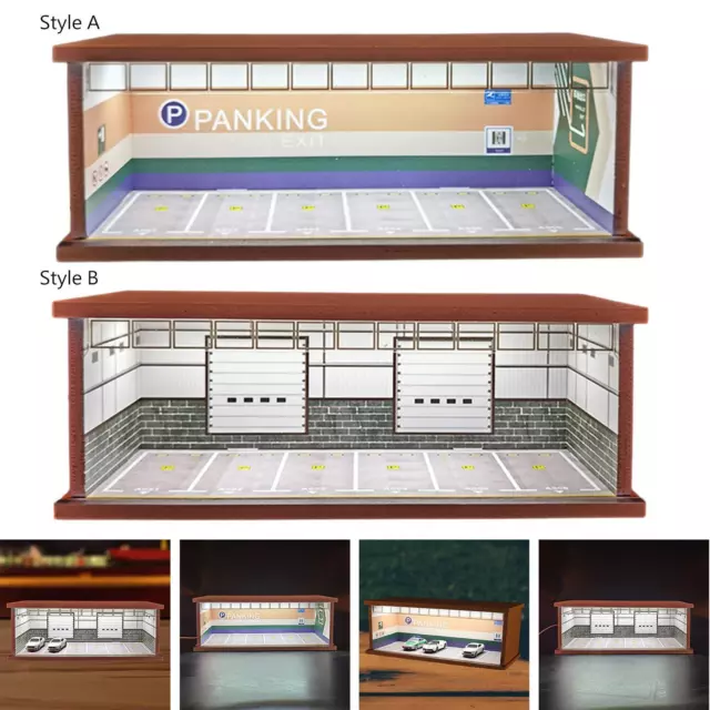 Présentoir LED pour Parking, échelle 1:64, quatre ponts, scène de véhicule,