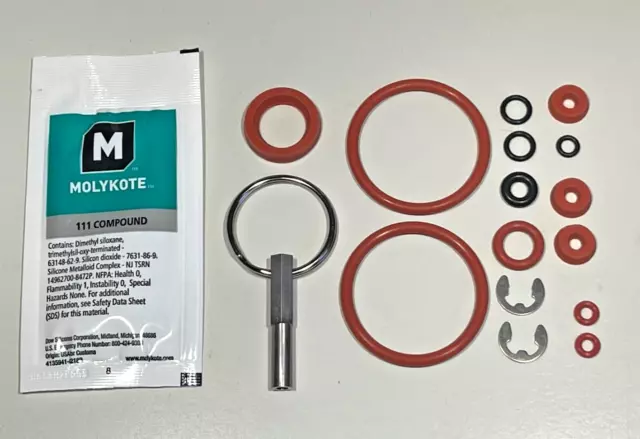 BIG KIT Jura ENA Micro & A-serie OEM Brew Group O-ring set w/ Oval Head Key Tool